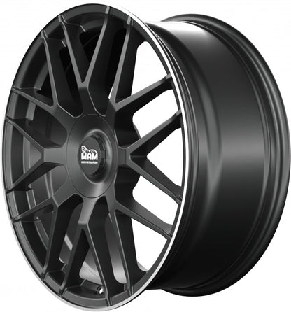 MAM GT1 matt black lip polish 7.5x17 ET45 - LK5/100 ML66.6