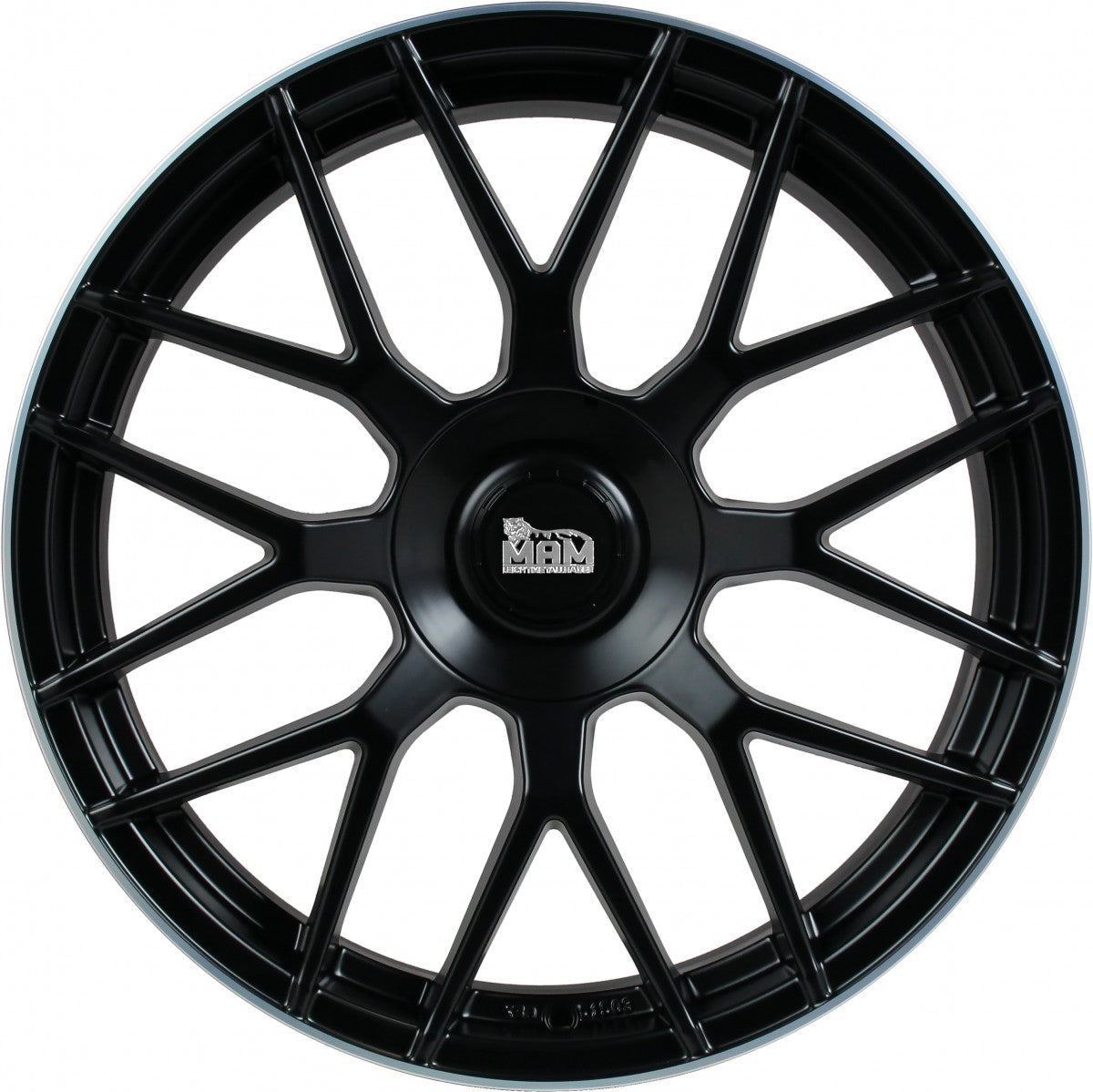 MAM GT1 matt black lip polish Alufelge 9.5x19 Zoll ET42 LK 5x112 ML66.6 – Bild 2