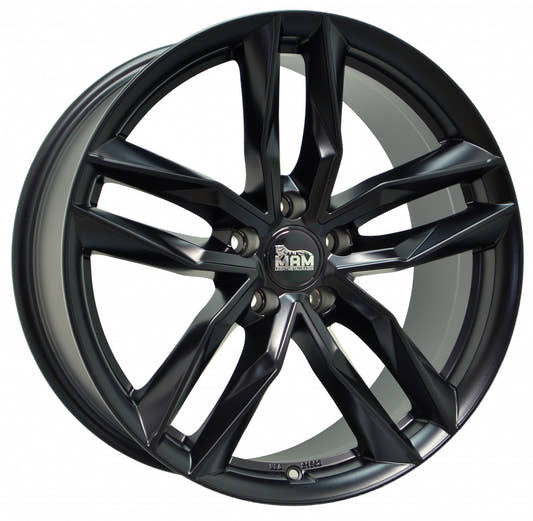 MAM RS3 matt black painted 7x16 ET46 - LK5/108 ML72.6