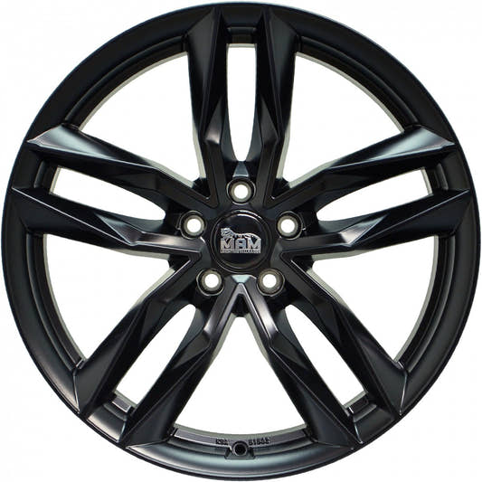 MAM RS3 matt black painted 7x16 ET46 - LK5/108 ML72.6