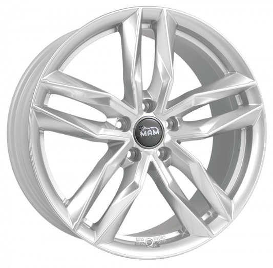 MAM RS3 silver painted 7x16 ET46 - LK5/108 ML72.6