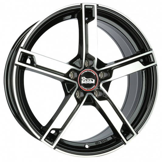 MAM W4 black front polish 6.5x16 ET38 - LK5/112 ML66.6