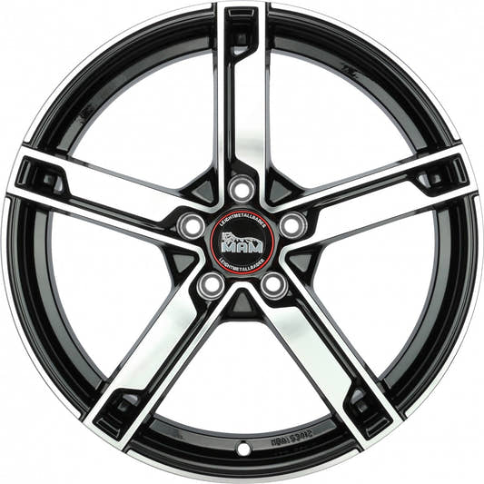 MAM W4 black front polish 6.5x16 ET38 - LK5/112 ML66.6