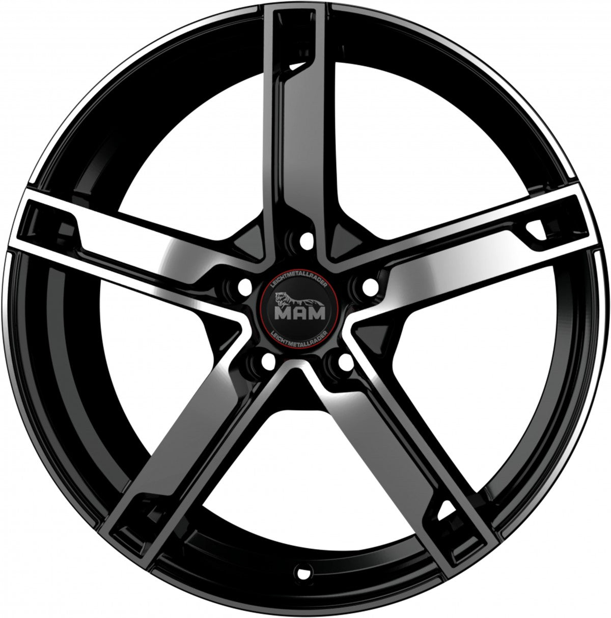 MAM W4 black front polish 7x17 ET20 - LK4/108 ML65.1