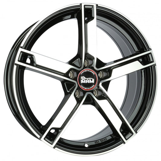 MAM W4 black front polish 7.5x18 ET33 - LK5/112 ML66.6