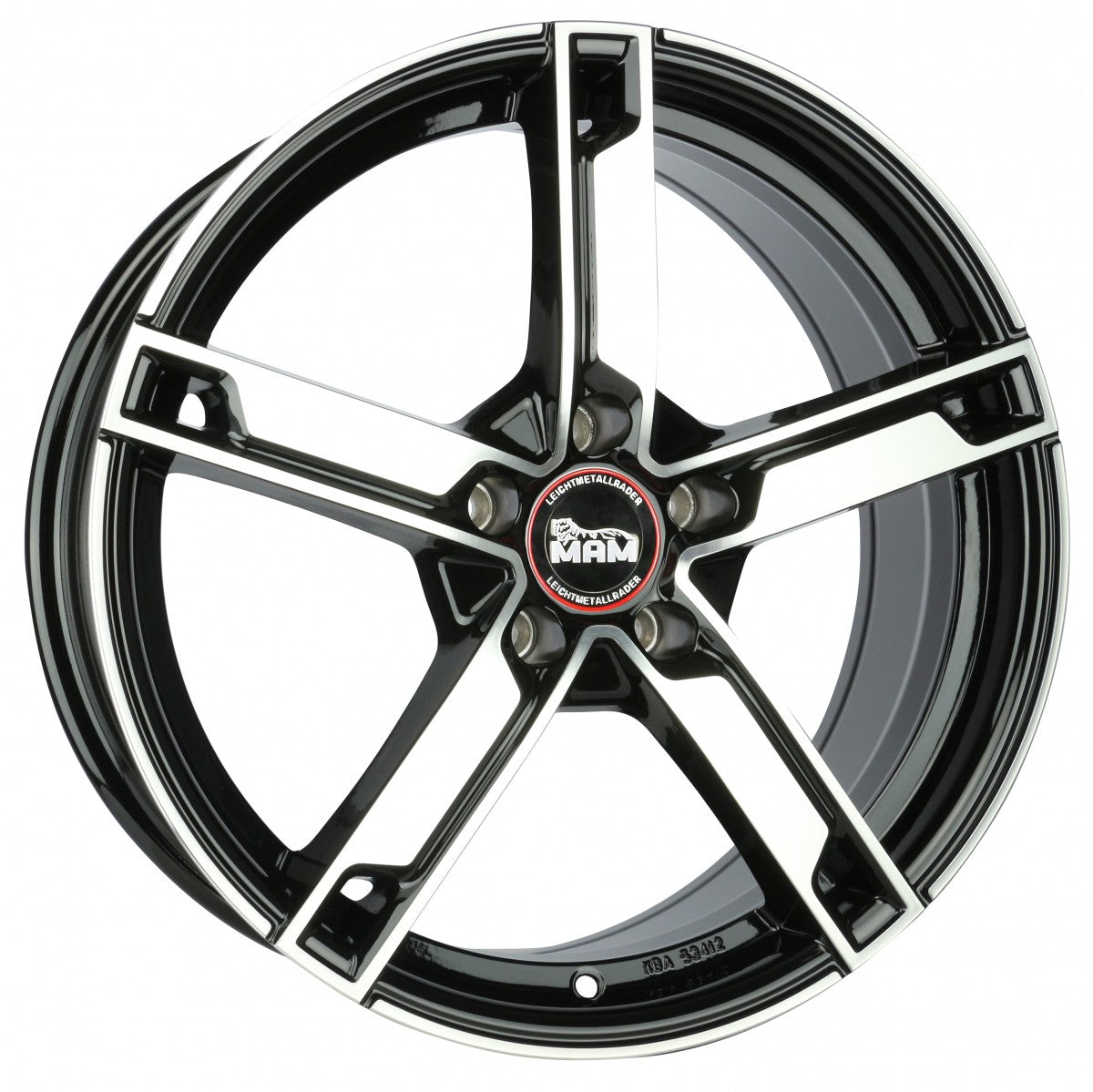 MAM W4 black front polish Alufelge 7.5x18 Zoll ET44 LK 5x112 ML66.6