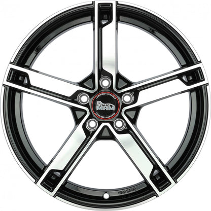 MAM W4 black front polish Alufelge 7.5x18 Zoll ET44 LK 5x112 ML66.6 – Bild 2