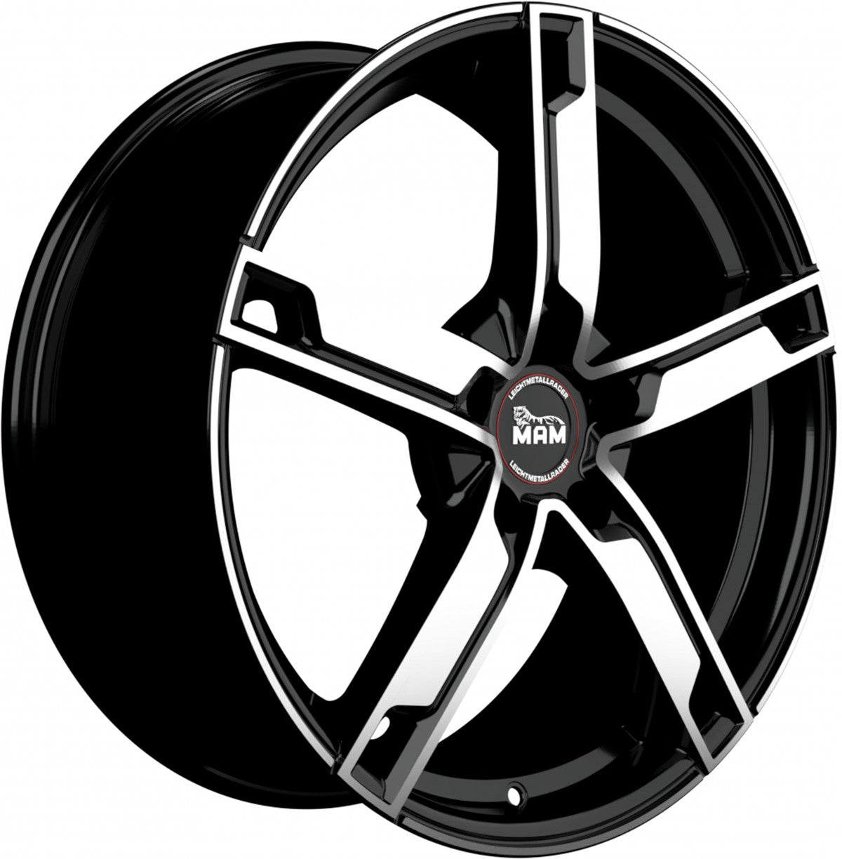 MAM W4 black front polish Alufelge 7.5x18 Zoll ET44 LK 5x112 ML66.6 – Bild 3