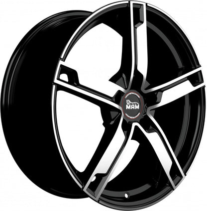 MAM W4 black front polish Alufelge 7.5x18 Zoll ET44 LK 5x112 ML66.6 – Bild 3