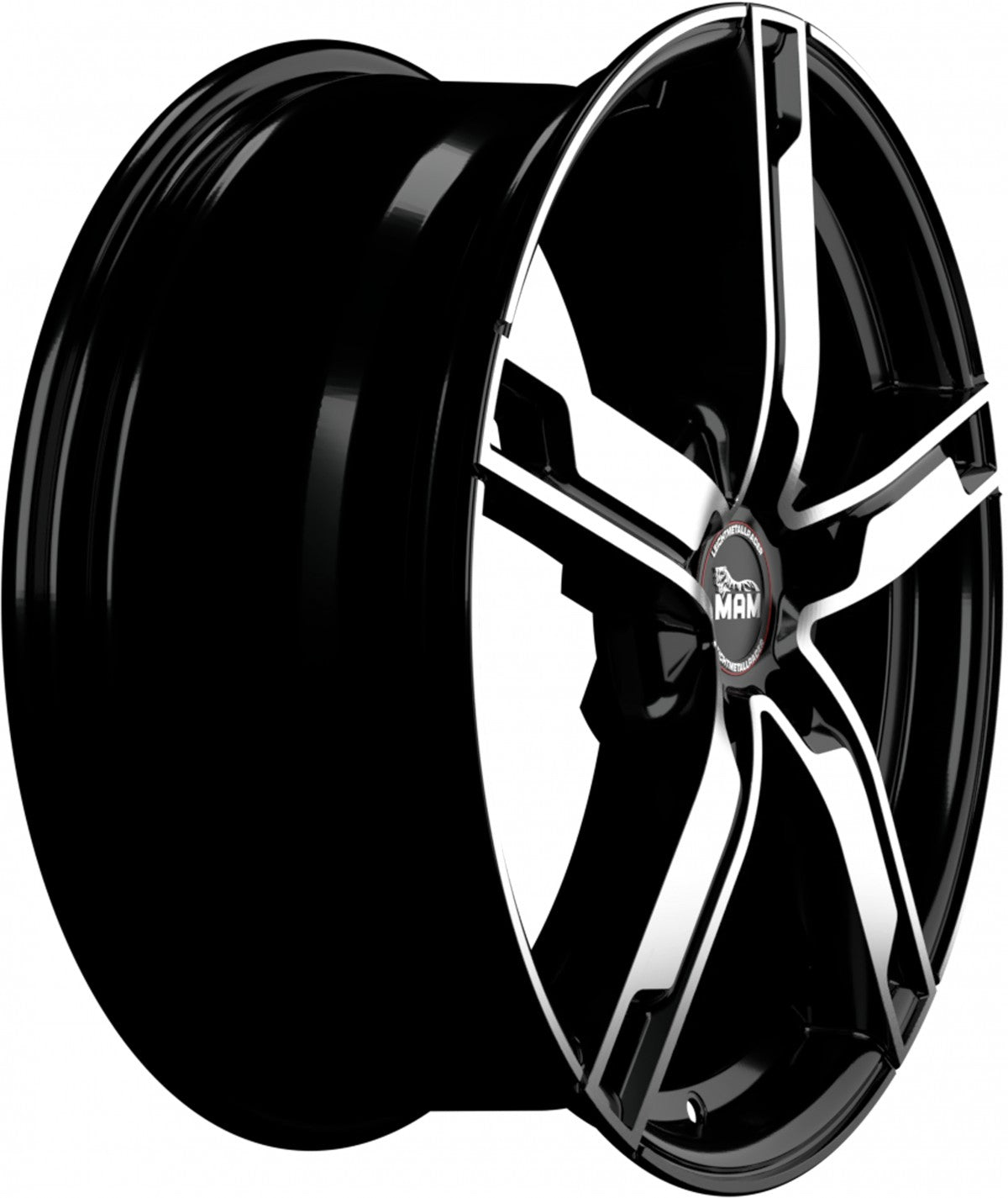 MAM W4 black front polish Alufelge 7.5x18 Zoll ET44 LK 5x112 ML66.6 – Bild 4