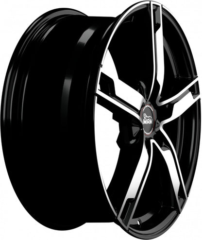 MAM W4 black front polish Alufelge 7.5x18 Zoll ET44 LK 5x112 ML66.6 – Bild 4