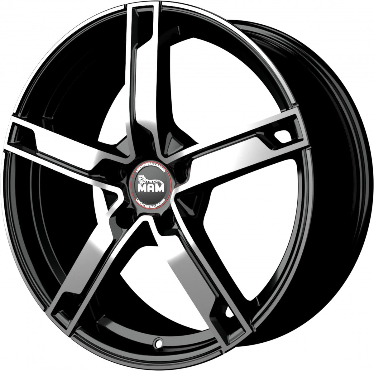 MAM W4 black front polish Alufelge 7.5x18 Zoll ET44 LK 5x112 ML66.6 – Bild 5