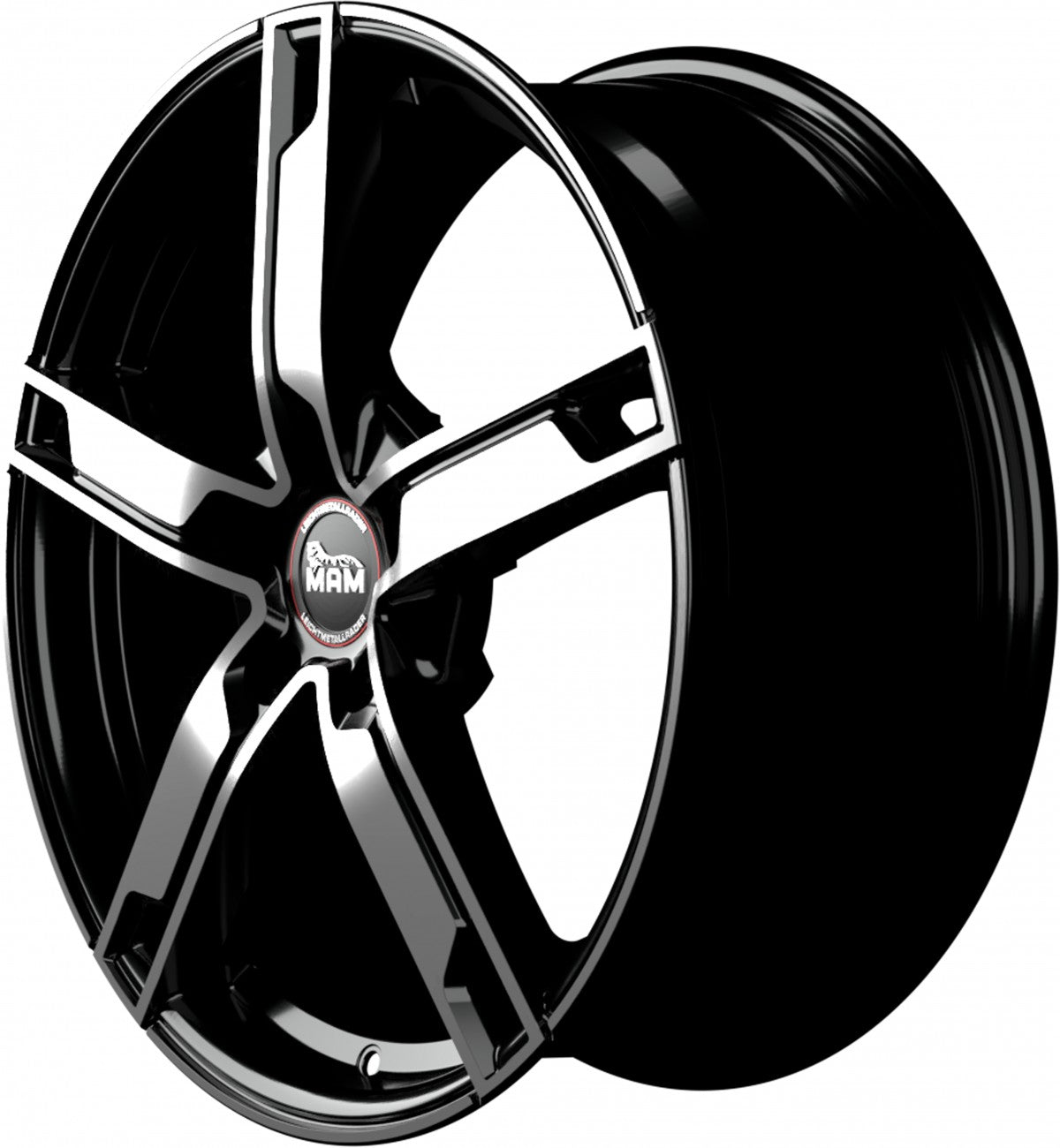 MAM W4 black front polish Alufelge 7.5x18 Zoll ET44 LK 5x112 ML66.6 – Bild 6