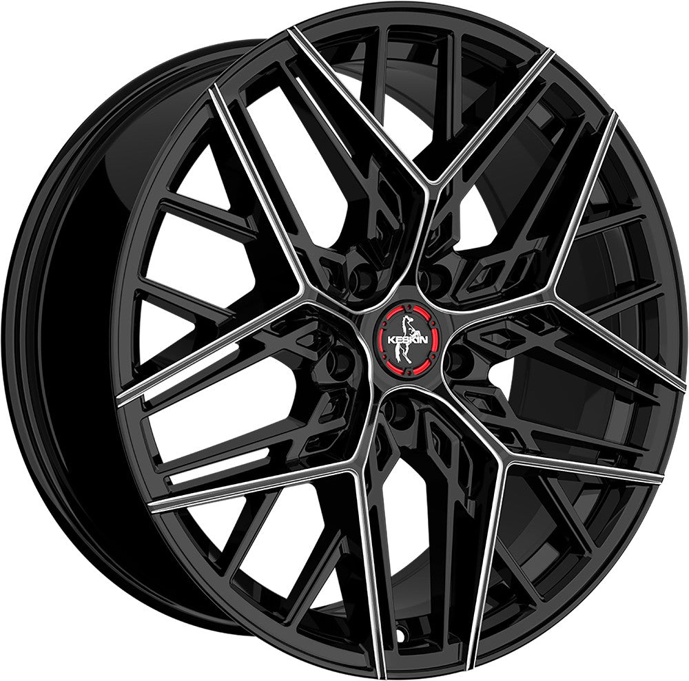 Keskin KT25 Pearl black secret diamond Alufelge 8.5x19 Zoll ET40 LK 5x108 ML72.6