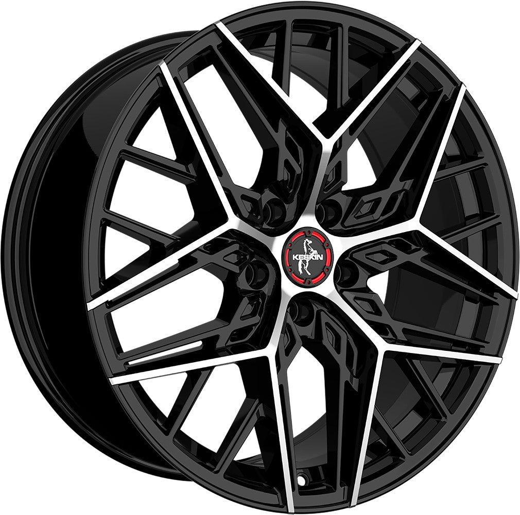Keskin KT25 Pearl black front polish Alufelge 8.5x19 Zoll ET45 LK 5x114.3 ML72.6