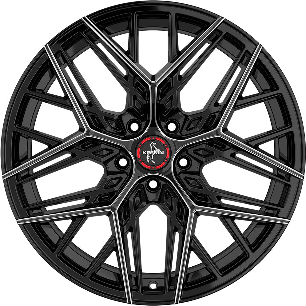 Keskin KT25 Pearl black secret diamond Alufelge 8.5x19 Zoll ET45 LK 5x114.3 ML72.6 – Bild 2