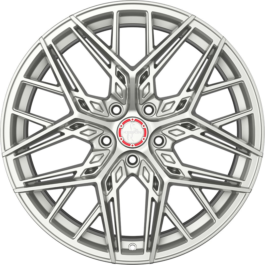 Keskin KT25 Pearl silver painted Alufelge 8.5x19 Zoll ET35 LK 5x120 ML72.6 – Bild 2