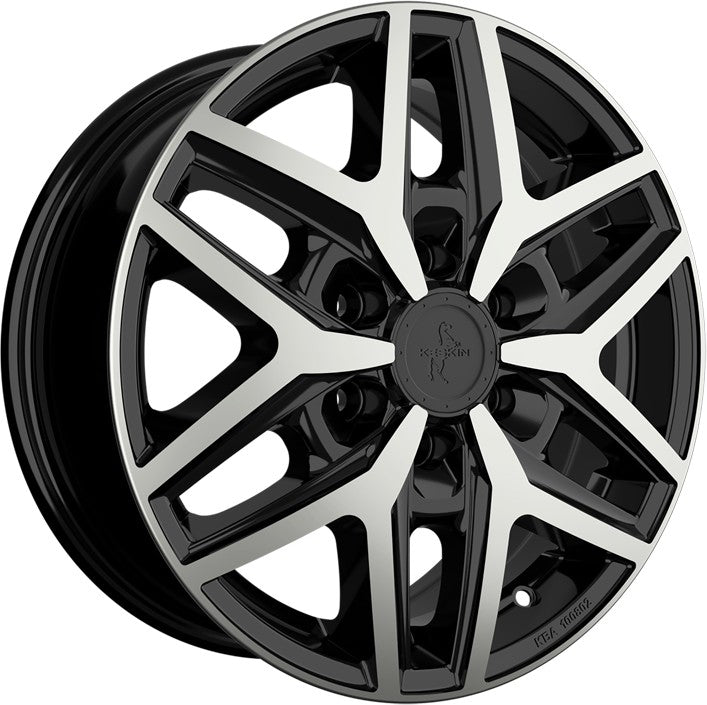Keskin KT C1-6L Camper black front polish 6.5x16 ET49 - LK6/120 ML74.6