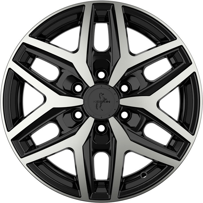 Keskin KT C1-6L Camper black front polish 6.5x16 ET49 - LK6/120 ML74.6