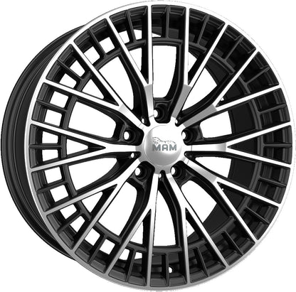 MAM GT2 black front polish 8.5x19 ET35 - LK5/120 ML72.6