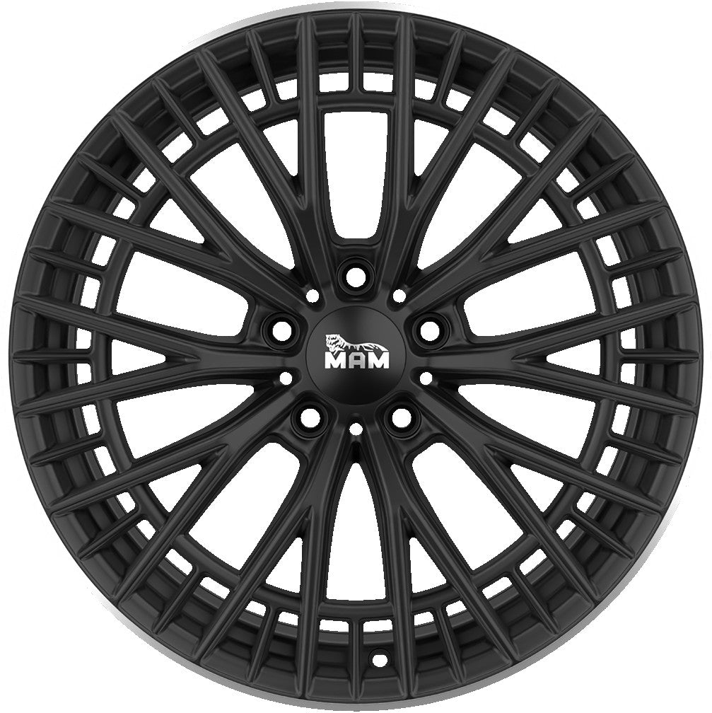 MAM GT2 matt black lip polish 8.5x19 ET45 - LK5/112 ML66.6