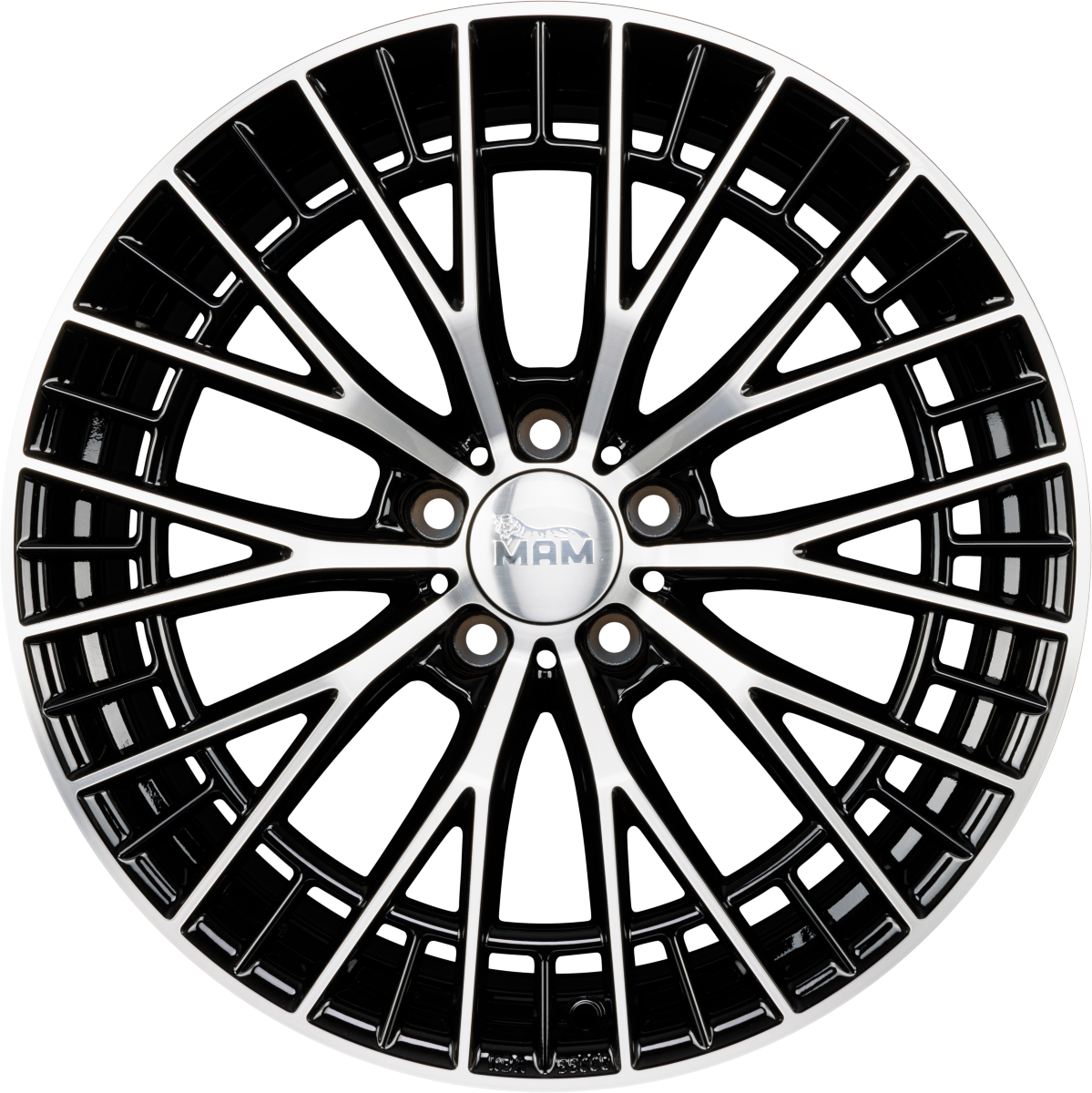 MAM GT2 black front polish Alufelge 8.5x19 Zoll ET30.1 LK 5x112 ML66.6 – Bild 3