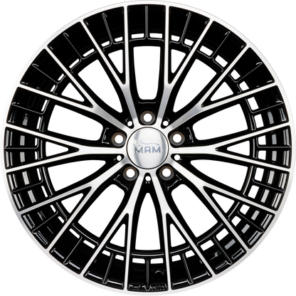 MAM GT2 black front polish Alufelge 8.5x19 Zoll ET30.1 LK 5x112 ML66.6 – Bild 3