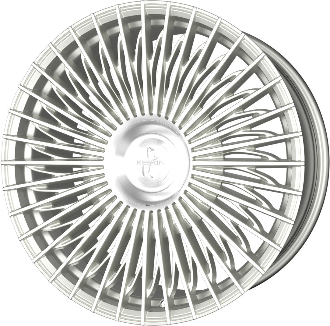 Keskin KT X1 Exclusive silver front polish 9.5x21 ET20 - LK5/112 ML66.6