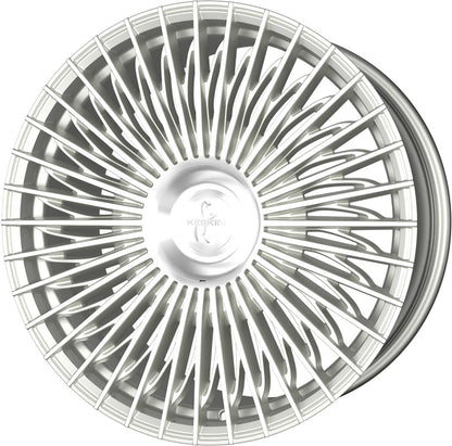 Keskin KT X1 Exclusive silver front polish 8.5x19 ET35 - LK5/114.3 ML72.6
