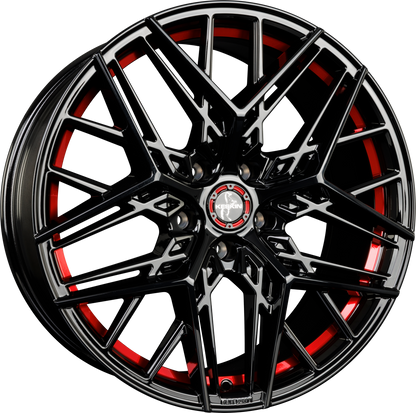 Keskin KT25 Pearl black painted red inside Alufelge 8.5x20 Zoll ET40 LK 5x108 ML72.6 – Bild 3