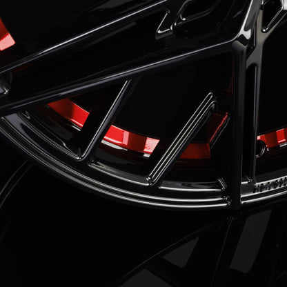 Keskin KT25 Pearl black painted red inside Alufelge 8.5x20 Zoll ET40 LK 5x108 ML72.6 – Bild 6