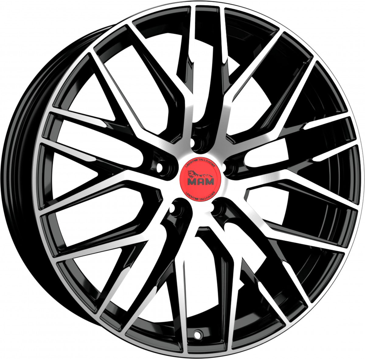 MAM RS4 black front polish 7x16 ET47.9 - LK5/112 ML66.6