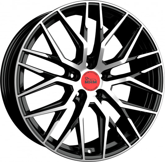 MAM RS4 black front polish 7x16 ET47.9 - LK5/112 ML66.6