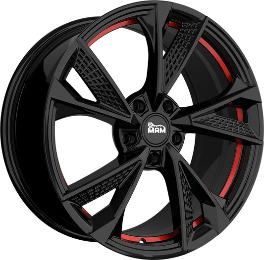 MAM RS6 black painted red inside 8x18 ET30 - LK5/112 ML66.6