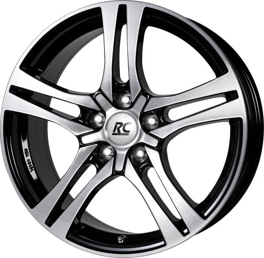 RC-Design RC26 schwarz front-poliert 7.5x18 ET45 - LK5/100 ML63.4