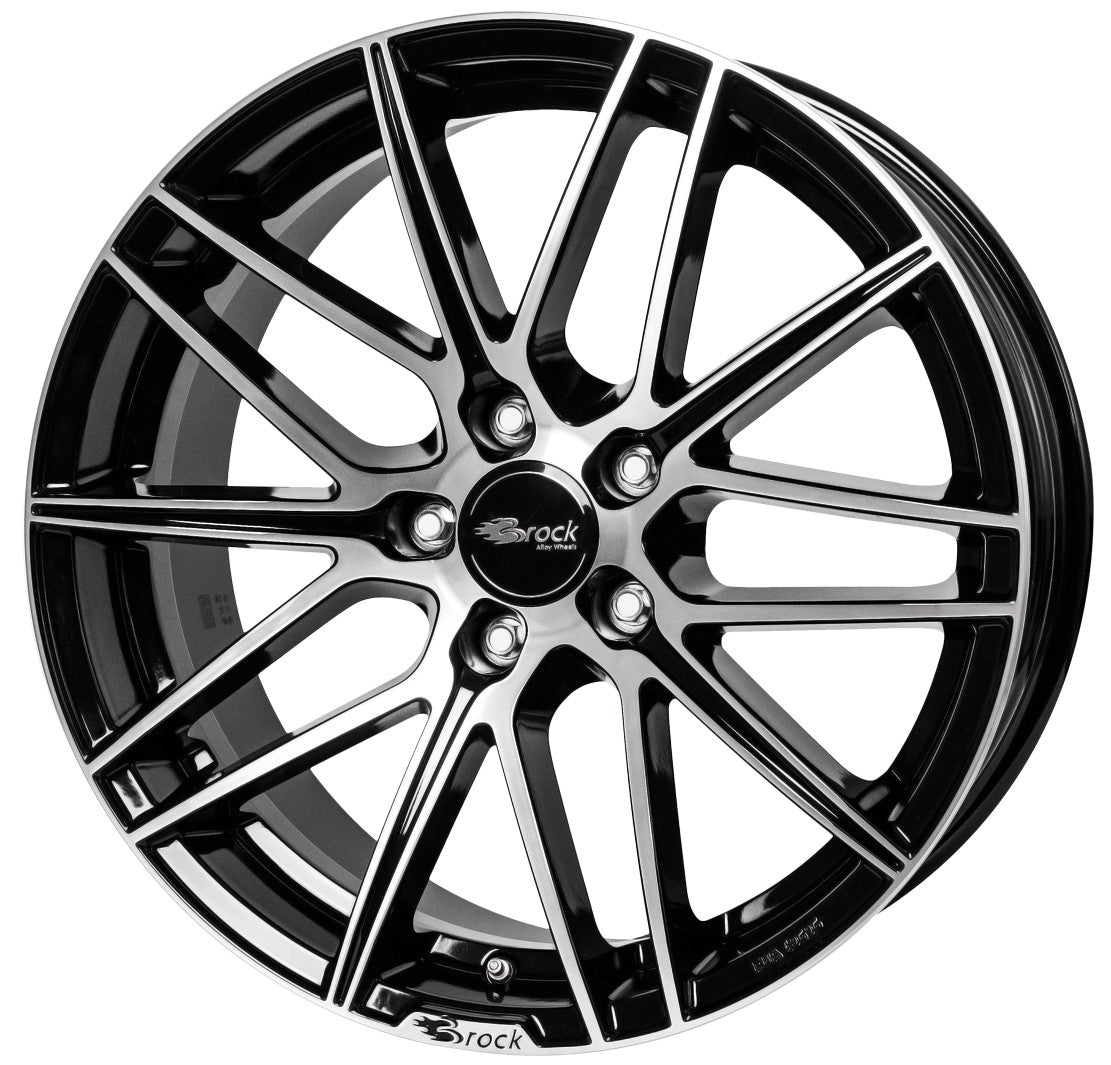Brock / RC B34 Schwarz Glanz Voll Poliert (SGVP) Alufelge 8.5x19 Zoll ET38 LK 5x114.3 ML72.6 – Bild 4