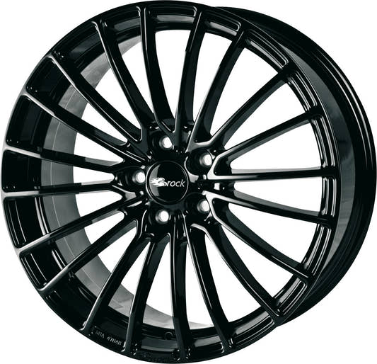 Brock B24 schwarz lackiert 7x16 ET38 - LK4/100 ML63.4
