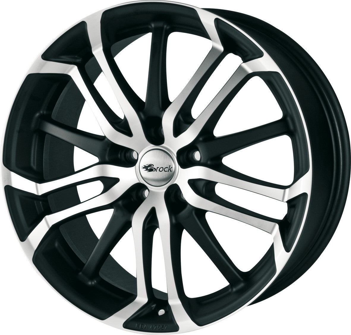 Brock B26 schwarz-matt front-poliert 7.5x17 ET38 - LK5/110 ML65.1