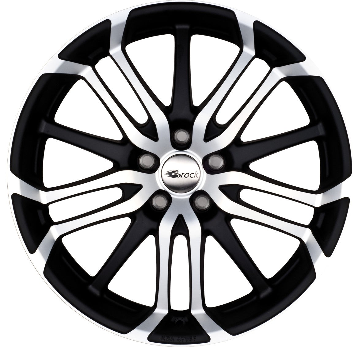 Brock B26 schwarz-matt front-poliert 7.5x17 ET38 - LK5/110 ML65.1