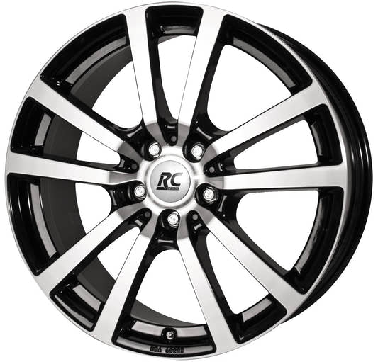 RC-Design RC25 schwarz front-poliert Alufelge 8.5x19 Zoll ET45 LK 5x120 ML74.1