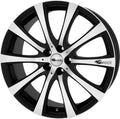 Brock B21 schwarz-matt front-poliert Alufelge 8x18 Zoll ET35 LK 4x108 ML63.4