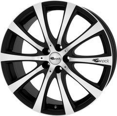 Brock B21 schwarz-matt front-poliert Alufelge 8x18 Zoll ET35 LK 4x108 ML63.4
