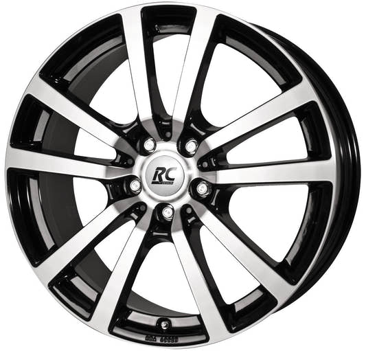 RC-Design RC25T schwarz front-poliert Alufelge 7.5x18 Zoll ET56 LK 5x112 ML66.6