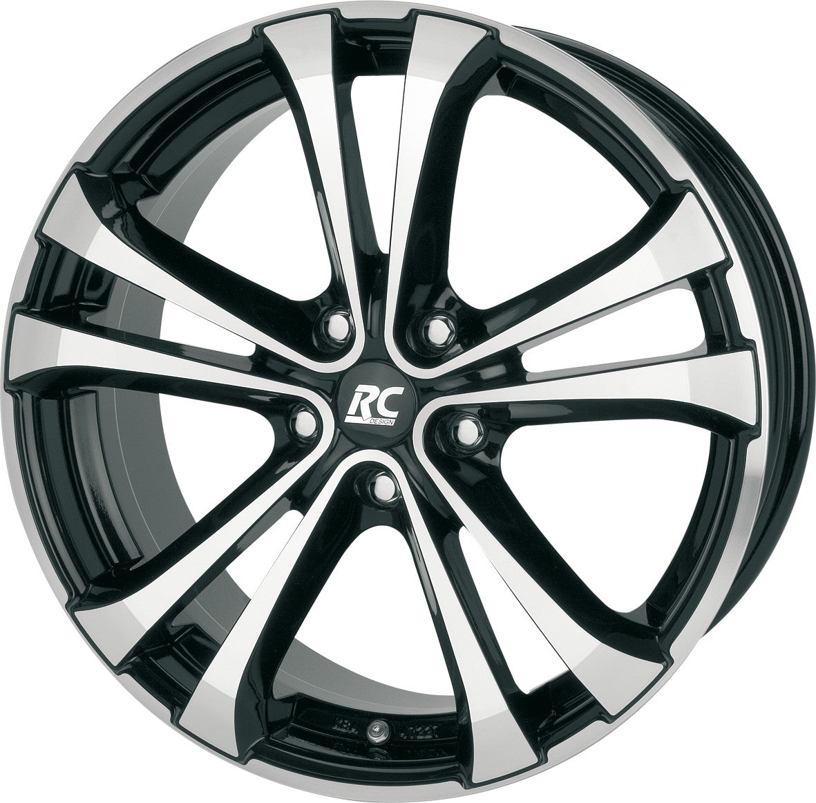 Brock / RC RC17 Ventura Schwarz Glanz Voll Poliert (SGVP) Alufelge 8x18 Zoll ET48 LK 5x114.3 ML72.6 – Bild 3