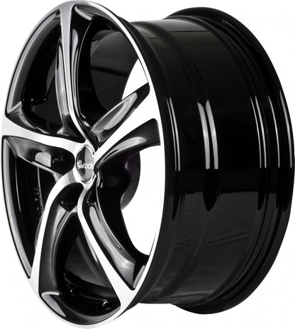 Brock / RC B25 Schwarz Glanz Voll Poliert (SGVP) Alufelge 7.5x17 Zoll ET38 LK 5x114.3 ML72.6 – Bild 4