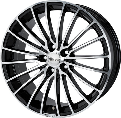 Brock B24 schwarz front-poliert 8x18 ET48 - LK5/112 ML66.6