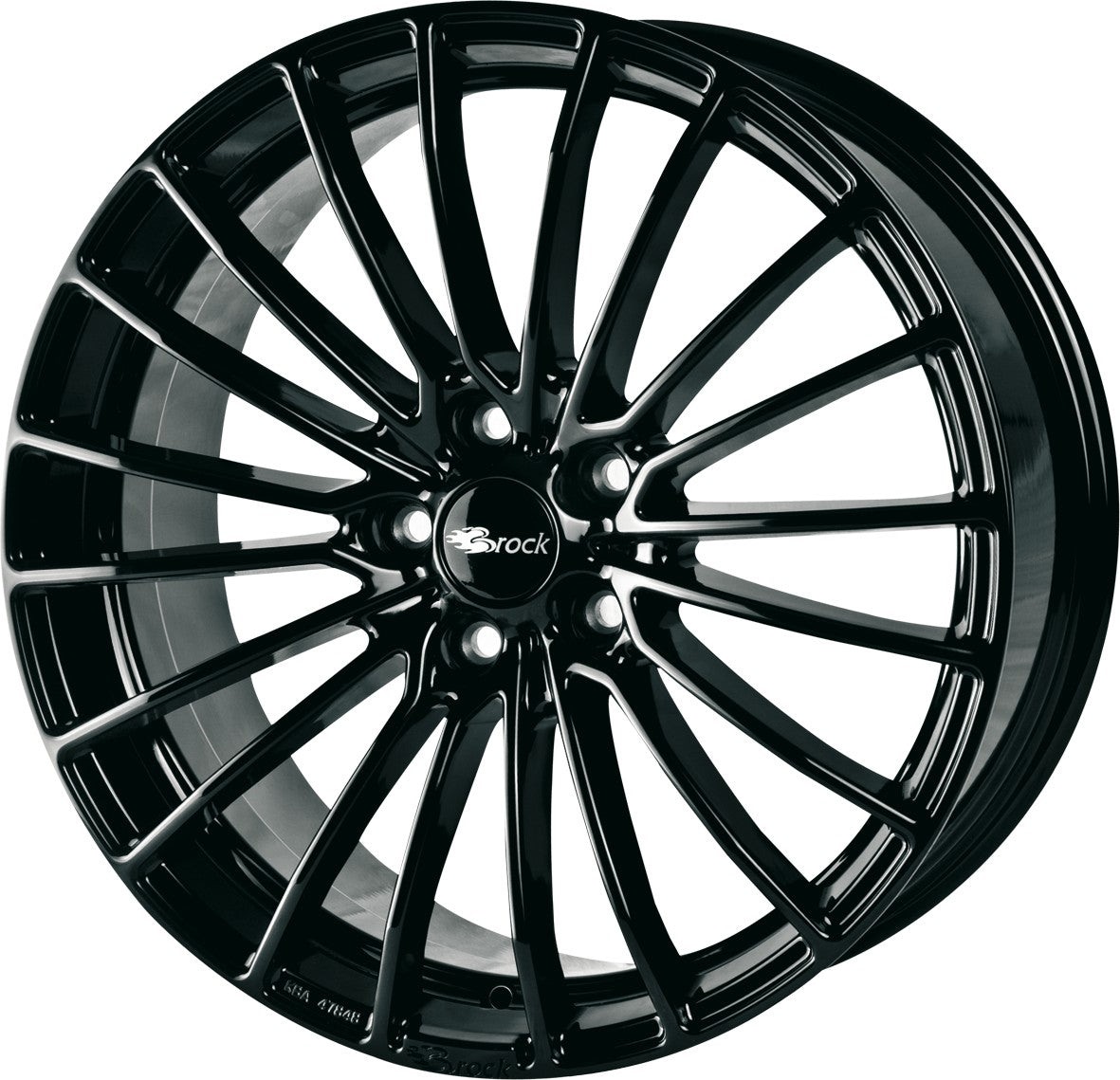 Brock / RC B24 Schwarz Glanz (SG) Alufelge 8x18 Zoll ET38 LK 5x105 ML56.6 – Bild 4