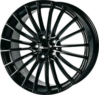 Brock / RC B24 Schwarz Glanz (SG) Alufelge 8x18 Zoll ET38 LK 5x105 ML56.6 – Bild 4