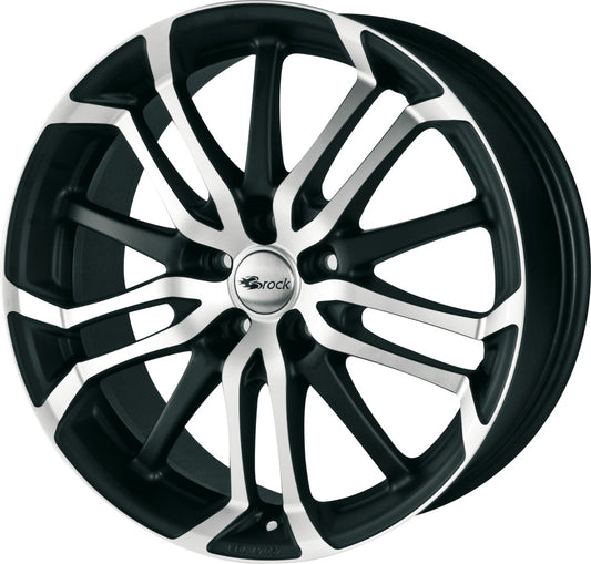 Brock B26 schwarz-matt front-poliert 8x18 ET38 - LK5/114.3 ML72.6
