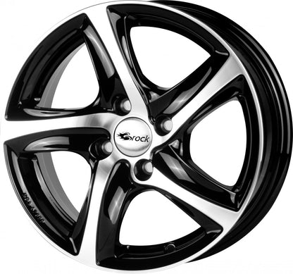 Brock / RC B25 Schwarz Glanz Voll Poliert (SGVP) Alufelge 8x18 Zoll ET45 LK 5x108 ML72.6 – Bild 5